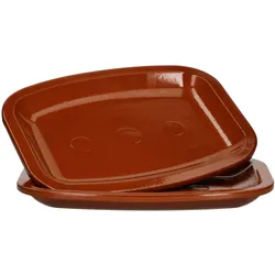 2er Set Servierplatte Ton 26x20cm 99526