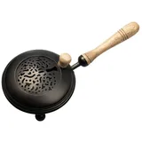 Nklaus Eiserne Räucherpfanne, schwarz, D 12cm - Perfekt für Räucherwerk und Weihrauch 15879
