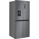 HANSEATIC Multi Door "HCDB18080DWDI", Energieeffizienz: D (A-G), silber (edelstahlfarben), Wasserspender, Kühlschränke, inkl. 3 Jahre Herstellergarantie, Topseller