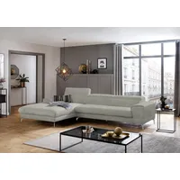 W.SCHILLIG Ecksofa piedroo, Designsofa mit tollem Sitzkomfort, bequem und elegant, L-Form, Kopfteilverstellung, wahlweise mit Sitztiefenverstellung, Breite 343cm braun
