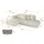 altdecor Ecksofa Cord 2-Sitzer Creme