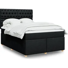 vidaXL Boxspringbett 140 x 200 cm Schwarz