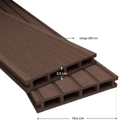Juskys WPC Terrassendielen 4 m2 braun