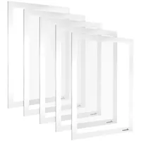 POPPSTAR Magnetrahmen A4, selbstklebend, weiß, 5 Stück