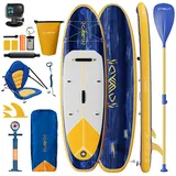JUMMICO SUP Board Set Aufblasbar, Stand Up Paddling Board mit 2-in-1-Sup Paddel und Sitz. Geeignet zum Sitzen, Liegen. Standup Paddle Boards mit Kamerahalterung und Zubehörset, für Bequeme Nutzung.