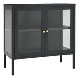 vidaXL Sideboard Anthrazit 70x35x70 cm Stahl und Glas