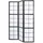 Homestyle4u Paravent Raumteiler 3 teilig Holz Schwarz 132x175 cm