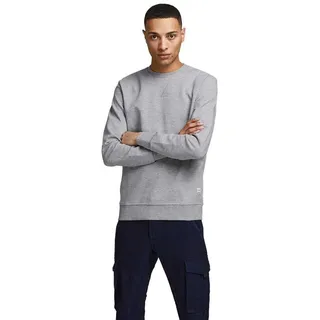 JACK & JONES Basic Sweatshirt Light Grey Melange / Regular Fit 2XL