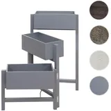 Mendler Pflanzregal T275 65 x 108 x 15 cm Grau-Blau