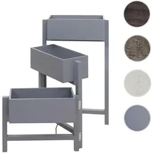 Mendler Pflanzregal T275 65 x 108 x 15 cm Grau-Blau