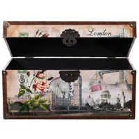 BIRENDY Truhe Kiste SJ08551 New York, Paris, Italien, Holztruhe