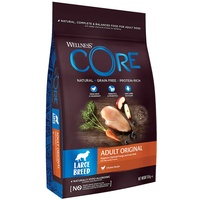 Wellness Core Large Breed Original, Huhn, 10 kg, Hundefutter trocken für ausgewachsene Hunde großer Rassen, ohne Zuckerzusatz, getreidefrei, mit hohem Fleischanteil