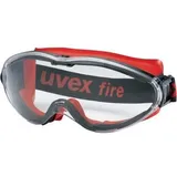 Uvex 9302601 Schutzbrille/Sicherheitsbrille Rot, schwarz,