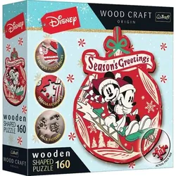 Trefl Puzzle Holzhandwerk: Disney, Minnies und Mickeys Maus Weihnachten - 1690 Teile aus Holz