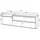 SKRAUT HOME Lowboard 150x45 cm Eiche/Schwarz Melamin