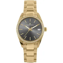 Jacques Lemans 1-2085.1I Damenuhr Derby Goldfarben/Grau
