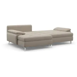 sit&more Ecksofa SIT & MORE "Latigo L-Form", beige, B:270cm T:163cm, Sofas, Ecksofa, mit Recamiere, wahlweise mit Bettfunktion und Bettkasten
