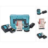 Makita DBO180RF1J inkl. 1 x 3,0 Ah + Ladegerät + Schleifset + Makpac