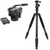 Sirui Traveler VA Dreibeinstativ Aluminium Videokopf