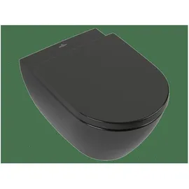 Villeroy & Boch Subway 2.0 Wand-WC mit WC-Sitz Pure Black CeramicPlus