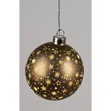 Formano LED Dekolicht Kugel hängend Deko Braun-Gold -Chocolate,LED und Timer Weihnachten