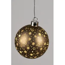 Formano LED Dekolicht Kugel hängend Deko Braun-Gold -Chocolate,LED und Timer Weihnachten