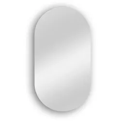 Umkehrbarer ovaler Badezimmerspiegel mit Hintergrundbeleuchtung OLIVIA LED 50x100, hergestellt in Italien