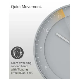 Braun BC17G-DCF Klassik Funkwanduhr 30 cm grau