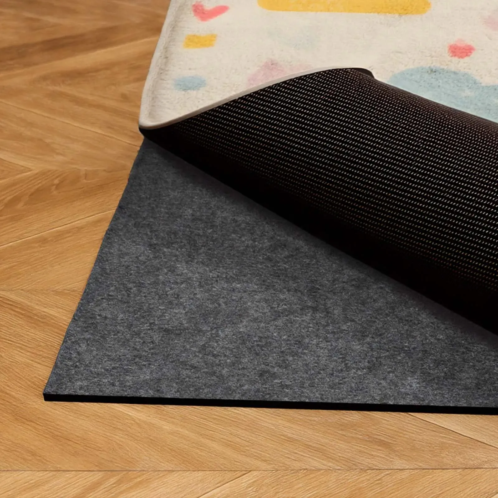 VEVOR Teppichunterlage, Antirutschmatte 2438,4 x 1524 x 5,6 mm, Teppichstopper Zuschneidbar aus Polyester & TPR mit Gummipad, Rutschfest & Wasserfest, Universal für Alle Böden, Schublade & Kofferraum