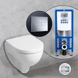 Geberit Renova Plan Compact Komplett-SET Wand-WC mit neeos Vorwandelement,, 203245000+16601CR#SET,