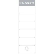 Exacompta Rückenschilder 538E Weiß 185 x 56 mm 10 Blatt
