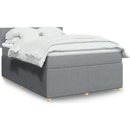 vidaXL Boxspringbett 140 x 200 cm Hellgrau