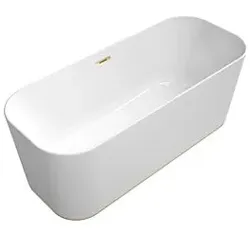 Villeroy & Boch Finion freistehende Badewanne 177FIN7A200V101 170x70cm, Emotion, Design-Ring, weiß, champagne