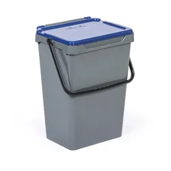 Plastik Mülleimer für mülltrennung, 35 l, grau + blau