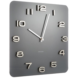 Karlsson Vintage Uhr, Wanduhr, Glas, Grau, One Size