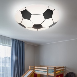 GLOBO Kinder Decken Lampe DIMMBAR Fußball Glas Leuchte FERNBEDIENUNG im Set inkl. RGB LED Leuchtmittel