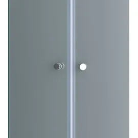 doporro Duschkabine 90x90 viertelkreis Dusche Duschabtrennung inkl. flache-Duschwanne ESG-Sicherheitsglas Satiniert Easy-Clean-Beschichtung Ravenna02VS