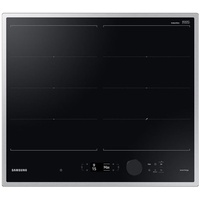 Samsung Autarkes Induktionskochfeld 60 cm, Glaskeramik, schwarz, Edelstahlrahmen, NZ64B7799HK/U1