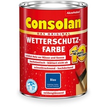 Consolan Wetterschutz-Farbe 2,5 l blau seidenglänzend