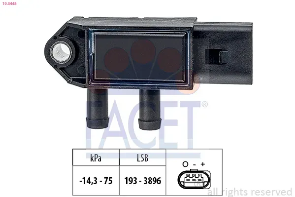 FACET Sensor, Abgasdruck 103448 für Ford JAGUAR LAND ROVER