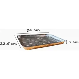 Alschu-Chemie GmbH Grillschale 34 x 22,5 cm Aluminium grau