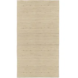 Wollteppich DEKOWE "Lindsay", beige (natur), B:80cm H:12mm L:150cm, Wolle, Teppiche, Handweb Teppich, Kurzflor, reine Wolle, handgewebt