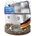 Box mit Deckel 57 cm Silber/Grau
