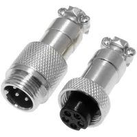 Pollin 453549 Rundsteckverbinder Stecker, Buchse Gesamtpolzahl: 5 1 Set