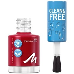 Manhattan Clean & Free Nail Polish Nagellack 8 ml Poppy Pop Red