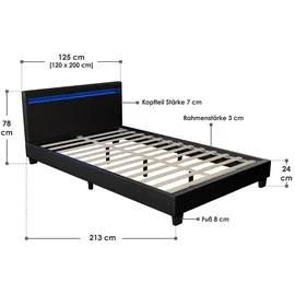 Juskys Verona 120 x 200 cm schwarz