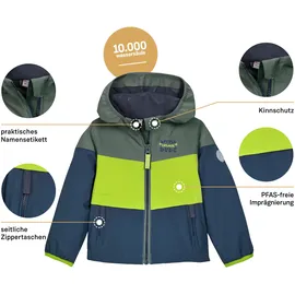 KILLTEC first instinct by killtec Kinder Funktionsjacke mit Kapuze/Outdoorjacke ist wasserdicht FIOS 8 MNS JCKT, lime, 122-128, 42898-000