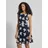 Apricot Minikleid Blau Blumen 36
