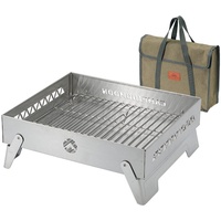 Campingmoon Outdoor Camping Feuerstelle Edelstahl Klappgrill BBQ Gills Barbecue Grill Outdoor Campinggrill Holzkohlegrill
