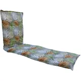 Spetebo Sonnenliegen Polsterauflage 195 x 60 cm - Palmenblätter - Universal Kissen für Gartenliegen - Liegestuhl Polster Deckchair Auflage Liegekissen Liegenauflage